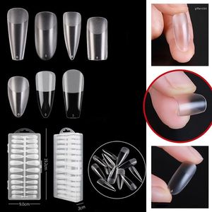 Künstliche Nägel, transparent, halbmatt, ultradünn, verlängerte künstliche Nagelflicken, 240 Stück, Box Armor