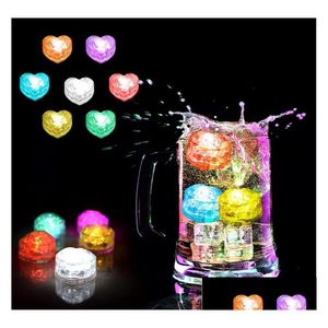 Decoración de fiesta Ilumine el cubo de hielo Intermitente LED Atmósfera brillante Atmósfera para bañeras de Navidad Jarrones Bodas Club de piscina Bar Cerveza a DH5VW