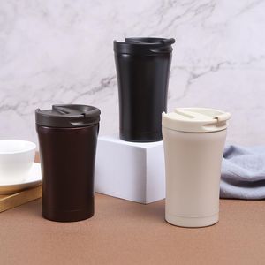 Water Bottles Stainless Steel Car Mug Tumbler With Flip Lid 350ML Insulated Double Wall Travel Tea