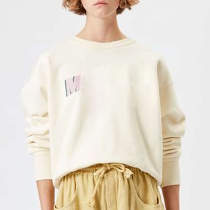 24 SS Fransız Isabel Marants Moda Külot Baskı Mektubu Yuvarlak Boyun Sıradan Gevşek Sweatshirt Kadın Uzun Kollu Terry Sweater