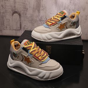 Men Casual Shoes Fashion Men's Chunky Sneakers Height Increasing Dress Shoes Thick Sole Male Footwear Street Walking Shoes for Men