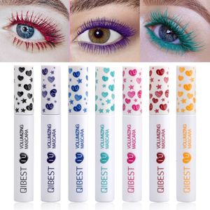 Tusz do rzęs 7 kolorów/Set Waterproof Color Mascara Eyeliner Urocza długa kolorowa kolorowa curling wydłużanie rzęs 230912