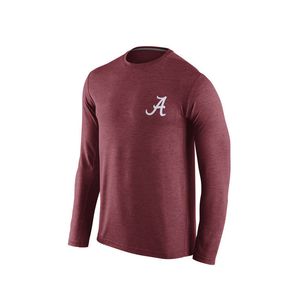 Benutzerdefiniertes Alabama Crimson Tide T-Shirt, individuell anpassbares Herren-College-Trikot, grau, rot, Rundhalsausschnitt, lange Ärmel, T-Shirt in Erwachsenengröße, bedruckte Buchstaben
