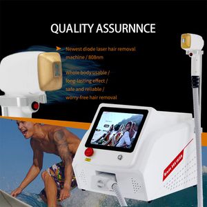 Factory Sales Permanent Hair Removal Painless Depilation Machine Diode Laser 808 Skin Whitening Smoothing 1-10Hz Adjustable Portable Salon