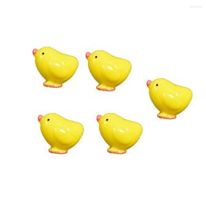 Decorações de jardim 2-13pcs Hen Chicken Chick Egg Nest Pequeno Pasto Estátua Miniaturas Ornamento para DIY Fada Dollhouse Planta Decoração