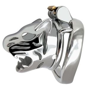 Massage FRRK-36 Penis cage Chastity device lock dick testis Animal model Leopard avatar for male strong symbol sex toy man Metal c193K