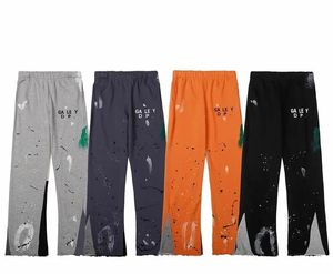 galleriesy pant designer pants galleriesy dept letter print galleries denim straight sweatpants speckled letter print pant 0032