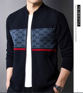 Męski projektant dzianin sweter stały kolor swobodny sweter zimowy męski mąki wełniane koszulę męskie pullover