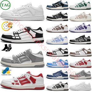 Ardesia Blu Rosso Bianco verde Rosa navy nero Skel Top Skelet Bones Donna Uomo Scarpe da ginnastica Scarpe da ginnastica sportive Basso alto grigio in pelle Basket Designer Trainer