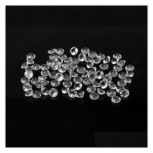 Loose Gemstones 300Pcs/Lot 100% Authentic Natural White Quartz Crystal 1-2.75Mm Round Brilliant Facet Cut High Quality Gem S Dhgarden Dh6Xo