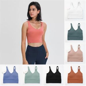 Yoga Align Sports Bra Womens Deisgners Gymkläder Underkläder Tanks Camis stötsäker körningsikon Fitness Workout U Back S265K