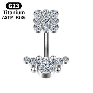 Helix Belly Button Piercing Titanium Hinge Segment Crystal Septum F136 Clicker Industrial Charming Helix Sexy Woman Body Jewelry