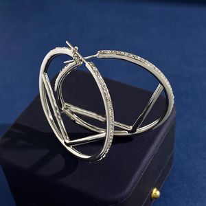 Hoop Coldings Designer Biżuteria Modna Modna Krąg 18k złota kolczyki o średnicy 5 0 cm Srebrne kolczyki gładkie f sold ho300p