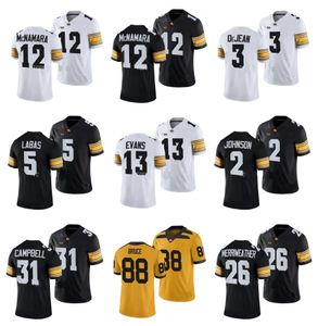 Iowa Hawkeyes Football Jersey College Cade McNamara Cooper DeJean Spencer Petras Jack Campbell Sam LaPorta Riley Moss Seth Benson George Kittle Jacobs Size S-4XL