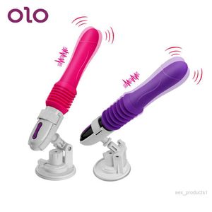 Olo Dildo Vibrator Stretning Rotation av Stick G Spot Massager Vibrators女性マスターベーションセックスおもちゃ大人の製品Y19121693pm