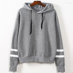 Hoodies femininos 2023 barras paralelas independentes em branco cor sólida com capuz lã lazer camisola