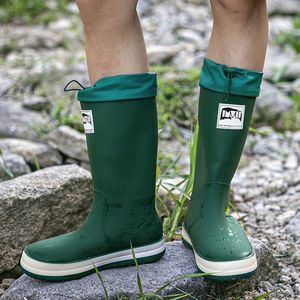 Regenstiefel Outdoor-Herren-Regenstiefel zum Hineinschlüpfen aus wasserdichtem Gummi, rutschfeste wasserdichte Regenschuhe, modische Damen-Arbeitsschuhe, Angelstiefel 230912