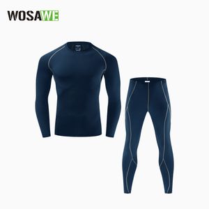 Wosawe men's fall outdoor cycling sweatshirt comfortable breathable slim base cycling long-sleeved pantsuit