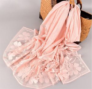 نساء قطع الزهور مجوفة الوشاح الربيع شالات الشتاء ولف لفات Femme Summer Beach Pashmina DE941