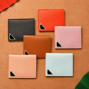 Folding Card holders bags Men's Women's Short Wallet Ultra thin Bank Card Clip 8 Slots 6 Color coin purse Whole Volu251h