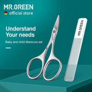 Nagelklippare Mr.Green Baby Safety Nail Scissors Nail Care Clippers Cutter Born Baby Convenient Daily Nail File Shell Shear Manicure Tool 230912