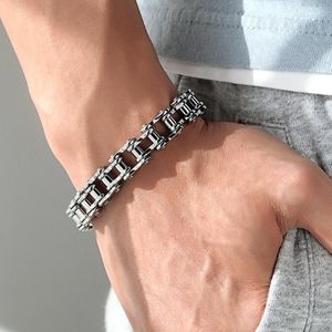 Bike Bicycle Chain Link Bracelet Hip Hop Stainless Steel Locomotive Chain Bracelets Wristband Bangle Cuff Fashion Jewelry