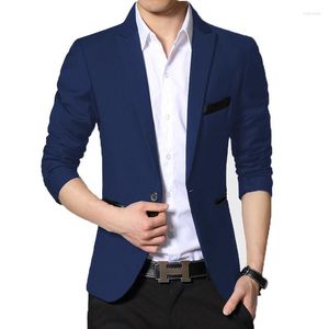 Erkekler Takım Bahar Sonbahar Blazer Erkekler Kıyafet Cardigan Tek Düğmesi Artı Boyut Boyutu Kolay Bakım Elbise Ceket