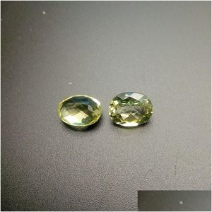 Gevşek değerli taşlar doğal citron kuvars oval onay tahtası kesilmiş yüksek uçlu% 100 gerçek yarı değerli taş 9x7-10x8mm taş