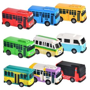 Diecast modelo 9 peças mini ônibus carro de brinquedo para crianças meninos amigos e crianças presente de festa de aniversário 230912