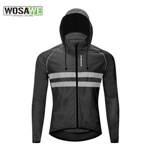 Cykelskjorta toppar Wosawe Ultralight Reflective Jersey Windbreaker Water Repellent Windproof Jacket Quick Dry Mtb Road Bike Bicycle 230911