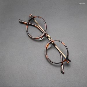 Sunglasses Frames Retro Round Titanium Reading Glasses Myopia Frame Japanese Handmade Women For Men Eyeglasses Prescripion Gafas Oculos De