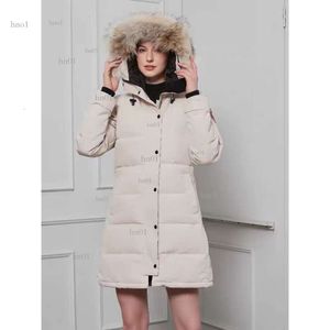 Канадская дизайнерская версия Goose средней длины на пуху, женская куртка на пуху, парки, зимние толстые теплые пальто, женская ветрозащитная уличная одежда489116