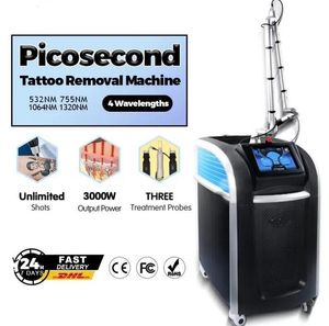 Hochwertiger Pico-Sekunden-Tätowierungsentfernungslaser vertikal 1064 532 755 nm Nd Yag-Laser-Augenbrauenpigment-Tätowierungspigmententfernungsmaschine mit 3500 Watt 450 PS-Laser