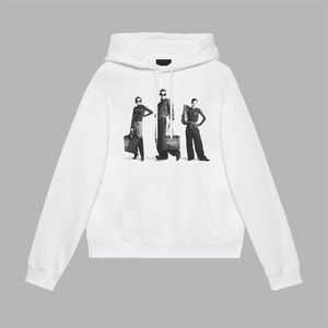 Mäns plus -hoodies tröjor Sweatshirts Fashion Hoodie Men's and Women's Sweater Wool Roll Fabric Student Activism Sewing Line Examvänt 443A2
