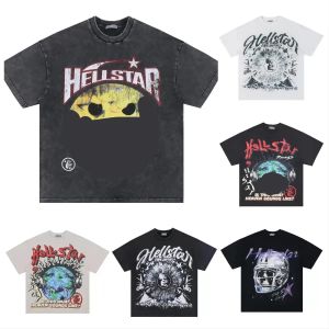 Men's T-shirts Hellstar Sleeve Tee Men Women High Quality Streetwear Hip Hop Fashion T Shirt Hell Star Short 05 H4tk#