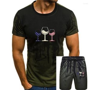 Homens camisetas Clássico Gráfico Tees Copo de Vidro Vinho Hippie Presente para Homens Mulheres Meninas Unissex Camiseta Moletom