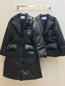Cappotto in cotone versatile regolabile con cintura e collo grande con triangolo in nylon classico autunno/inverno