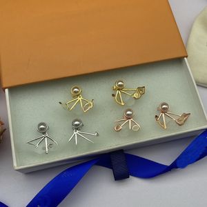 İnci Cazibesi Mektup Moda Tasarımı Küpe Kadın Mücevher Hediyeleri için Şanslı Altın Partisi Hediyesi Hlve8 --87