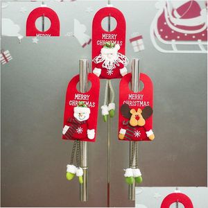 Decorações de Natal Feliz Porta Pendurado Pingente Ornamento Para Casa El Xmas Presente Natal Noel Decoração de Ano Novo Drop Delivery Garden Fe Dheyj