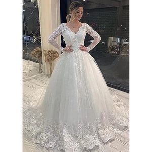 Fancymile vestido de noiva vintage koronkowa suknia balowa sukienki ślubne 2023 SZYBKA KOBIETA BRIDE SUNTS Plus Size Tiul BARIAGE FSM-433T 01