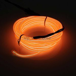 LED -remsor Flexibla 10 färger LED -strip Light Neon -skylt för 300 cm El Wire Rope Tube Neons Cold Lights Glow Party Auto Car Decoration med 12V Inverter HKD230912