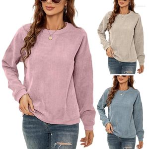 Felpe con cappuccio da donna Felpa in velluto a coste Cappotto casual da donna Moda Inverno Autunno Pullover Top Drop