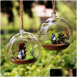 Vases 8 Cm Creative Hanging Glass Vase Succent Air Plant Display Mti - Meat Bottle Wedding Decoration Supplies Drop Delivery Home Gar Ot9Fz