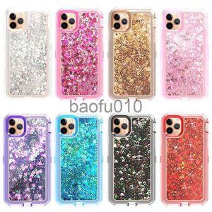 Mobiltelefonfodral Fashion Sparkle Glitter Telefonfodral för iPhone 15 14 13 12 11 Pro Max XSmax XR XS X 7 8 Plus Liquid Quickstand Heavy Duty stockproof 3 i 1 mobiltelefonfodral X0