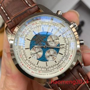 U1 Üst AAA Bretiling Erkekler Transocean B06 B01 Navitimer Kronograf Pil Hareketi Kuvars Gümüş Kadran 50. Yıldönümü Stainsteel Swiss Swits Hollwatches