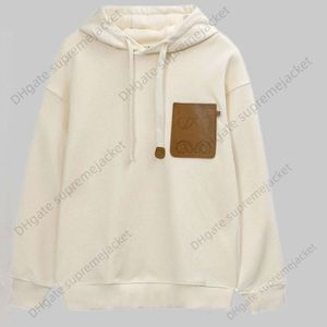 Yüksek versiyon kapüşonlu sweatshirt yeni lowe kapüşonlu pamuklu kazak yakışıklı çift popüler şapka gevşek üst