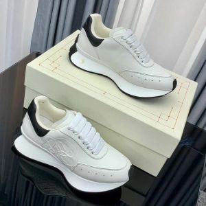 Sprint Runner Buty Kobiety Mężczyźni Sneakers trener damski projektant Sneaker Nappa skóra satynowa satynowa moda różowa czarna wytłoczona granatowa potrójna biała biała