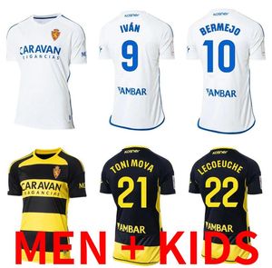 23 24 Real Zaragoza RATON Mens Soccer Jerseys 2023 20NARVAEZ ZAPATER BERMEJO FRANCHO Home Away 3rd Short Sleeve Football Shirts Adult Uniforms Men kids kit