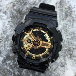 Mens Sport Military Wristwatches 110 G Watch Shock Multifunction LED Digital Auto light Quartz Watches for Men218v