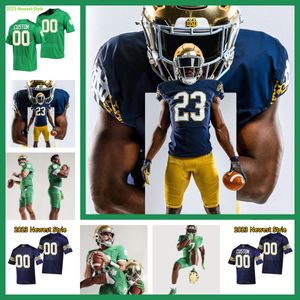 Anpassad Notre Dame och slåss mot irländska college fotbollströjor Joe Montana Sam Hartman Audric estime Jeremiyah Love Gi'bran Payne Jayden Thomas Jaden Greathouse